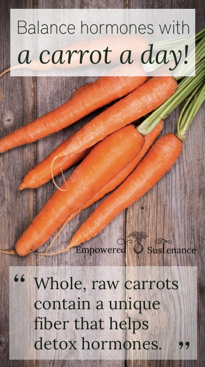 Carrot Dietary Fiber
 Balance Hormones with a Raw Carrot a Day