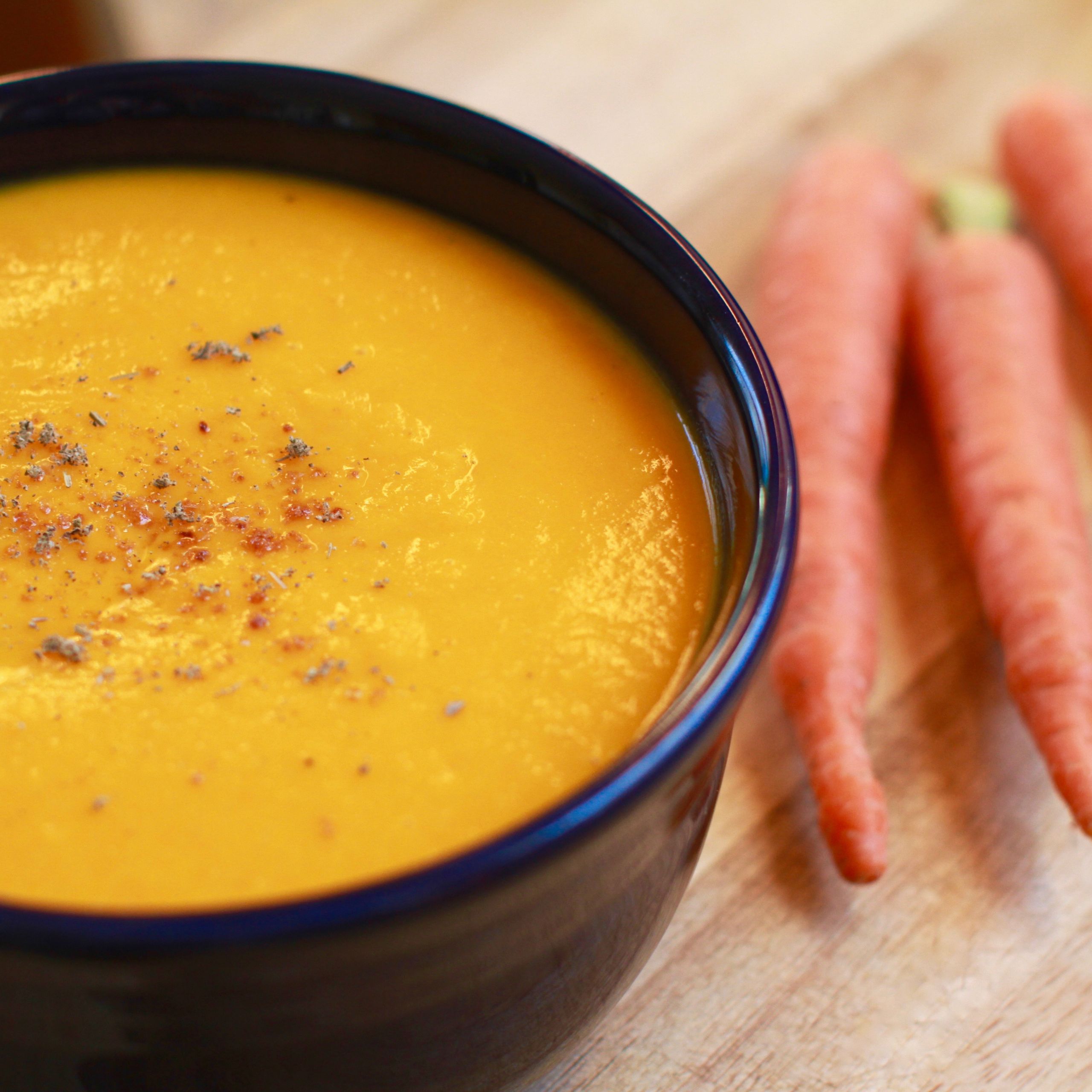 Carrot Ginger Soup Vegetarian
 Ve arian carrot ginger soup with lemon 2 EverybodyCraves
