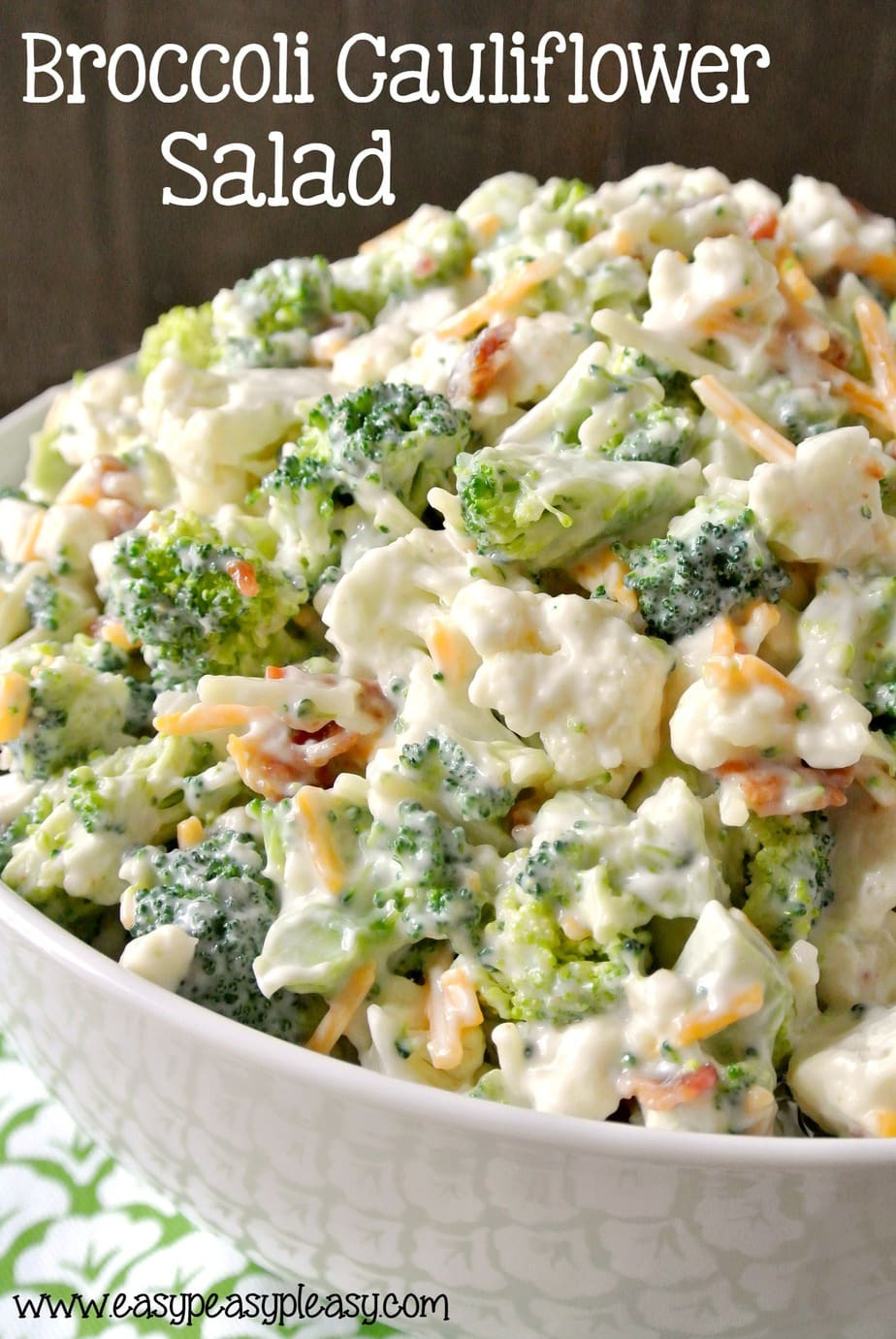 Cauliflower Broccoli Salad
 Deliciously Sweet Broccoli Cauliflower Salad Easy Peasy