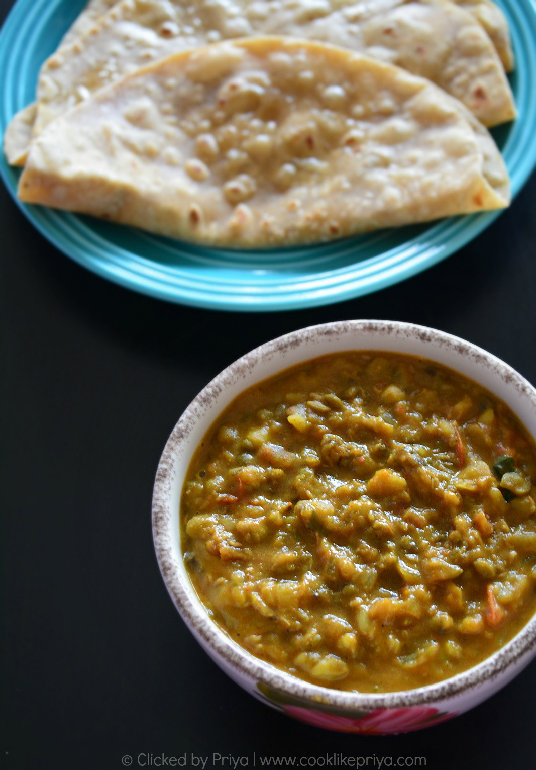 Chapathi Side Dishes
 Cook like Priya Green Gram coconut curry chapathi