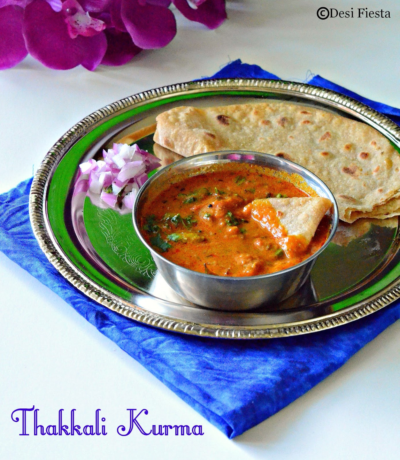 Chapathi Side Dishes
 Desi Fiesta Tomato Kurma Recipe