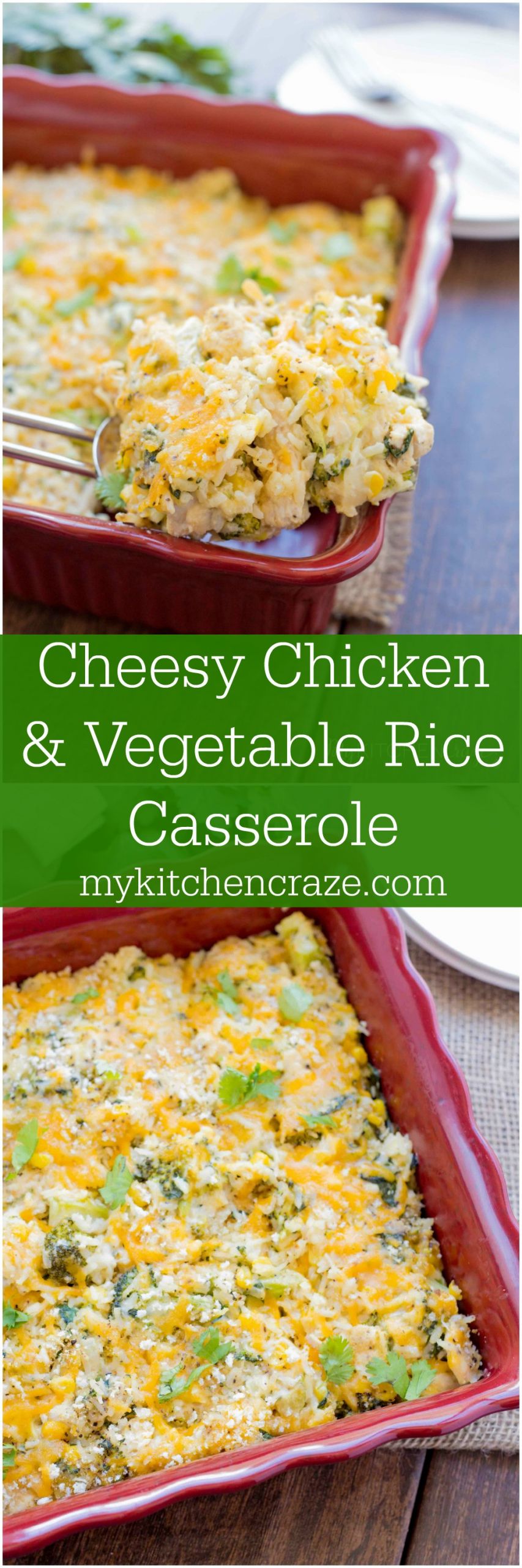Cheesy Chicken And Rice Casserole Recipe
 Ve able and Cheesy Chicken Rice Casserole My Kitchen Craze