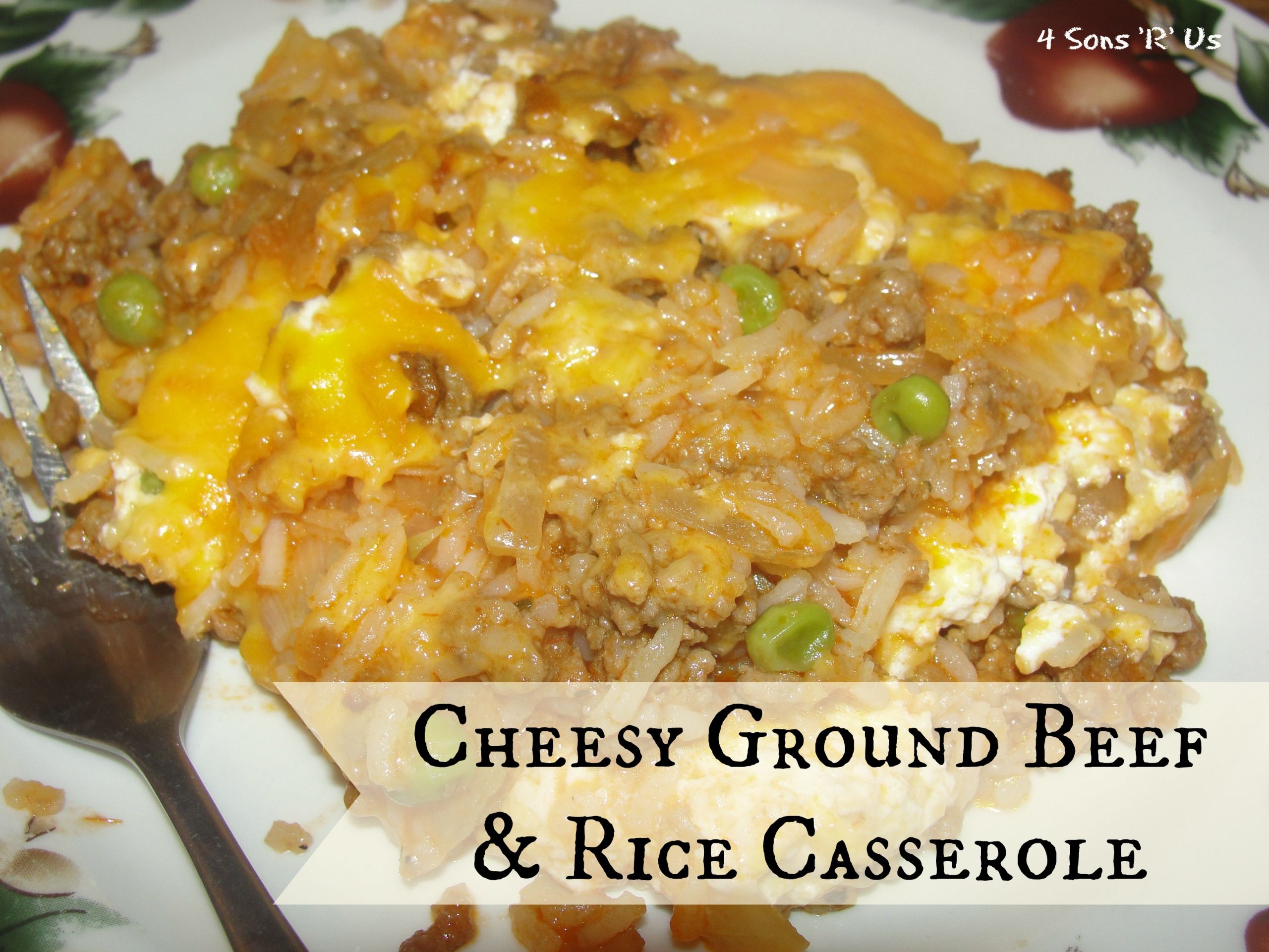 Cheesy Ground Beef Casserole
 Cheesy Ground Beef And Rice Casserole 4 Sons R Us
