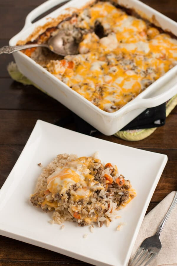 Cheesy Ground Beef Casserole
 Cheesy Ground Beef and Rice Casserole Oh Sweet Basil