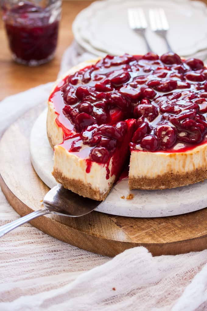 Cherry Sauce for Cheese Cake Elegant Easy Baked Cheesecake with Fresh Cherry Sauce