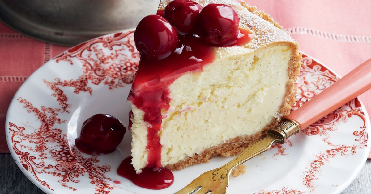 Cherry Sauce For Cheese Cake
 White chocolate cheesecake with sour cherry sauce