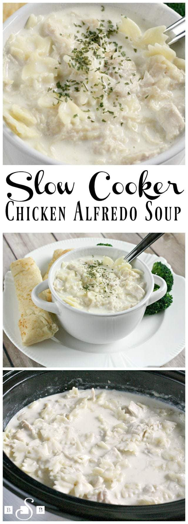 Chicken Alfredo Soup
 SLOW COOKER CHICKEN ALFREDO SOUP Butter with a Side of Bread