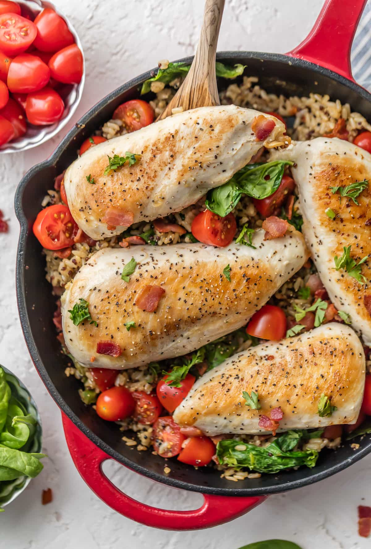 Chicken And Brown Rice Recipes Easy
 BLT Chicken and Rice Skillet The Cookie Rookie