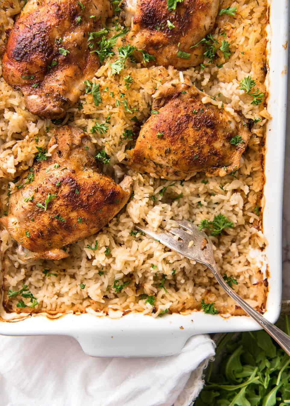 Chicken And Brown Rice Recipes Easy
 Oven Baked Chicken and Rice No Stove