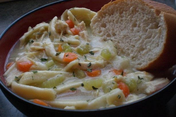 Chicken And Noodles Over Mashed Potatoes
 Chicken Noodle Soup Over Mashed Potatoes Recipe Food