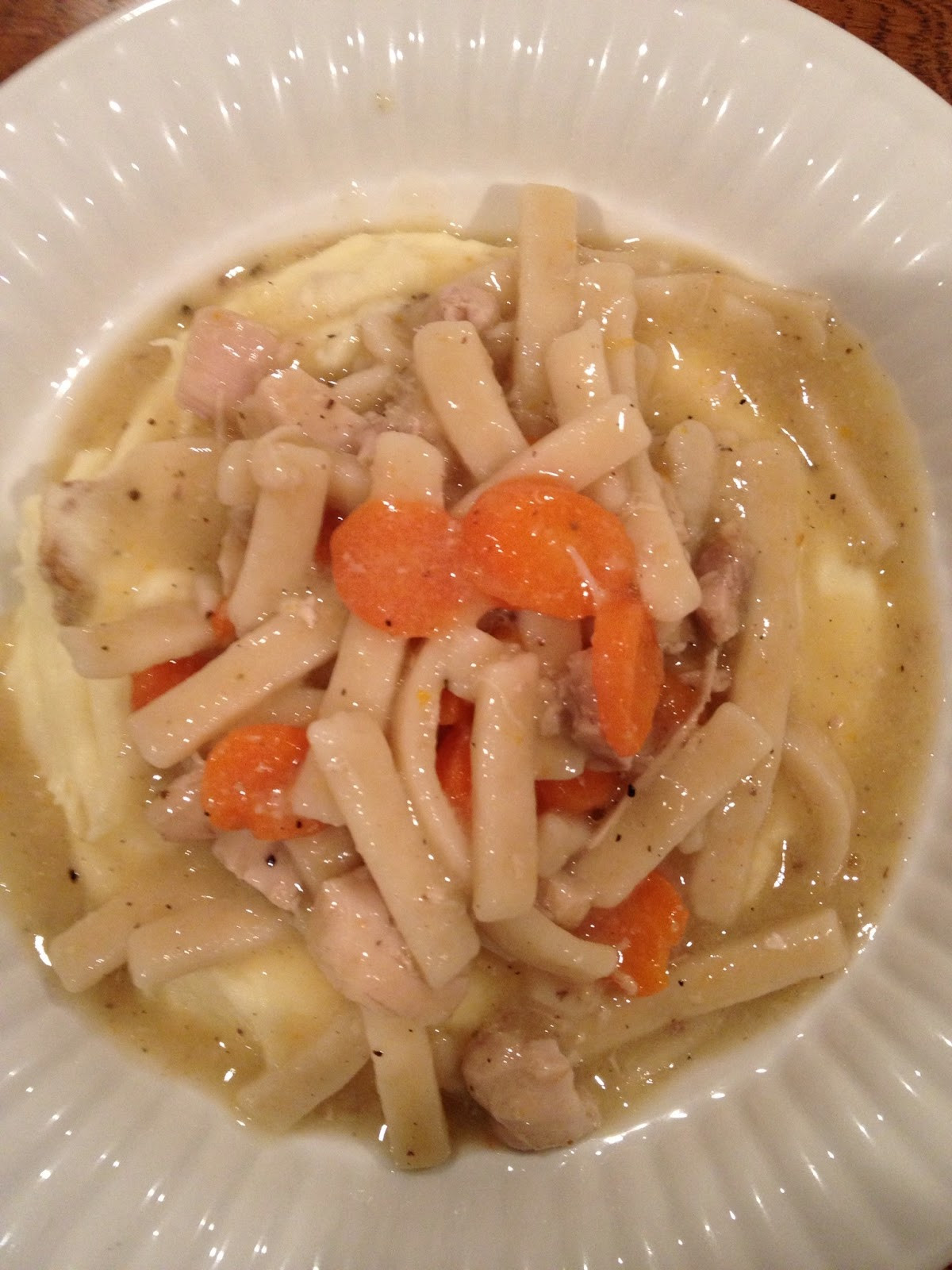 Chicken And Noodles Over Mashed Potatoes
 The Not So Perfect Mommy Blog Chicken and Noodles over