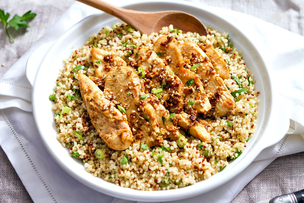 Chicken and Quinoa Best Of Garlic Lime Chicken Tenders and Quinoa Recipe — Eatwell101