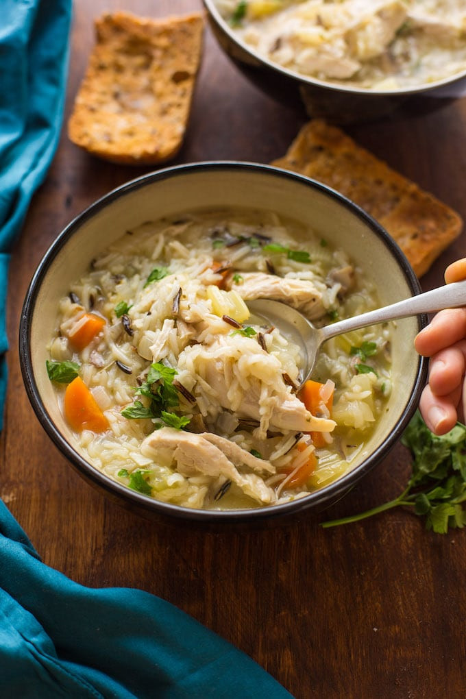 Chicken And Wild Rice Soup Instant Pot
 Instant Pot Chicken and Wild Rice Soup A Saucy Kitchen