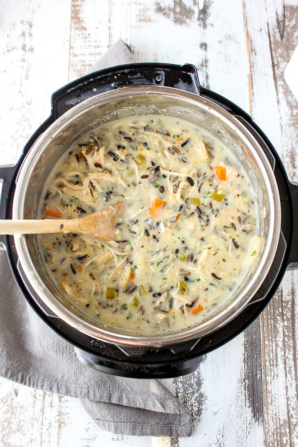 Chicken And Wild Rice Soup Instant Pot
 Easy Instant Pot Chicken Wild Rice Soup Lisa s