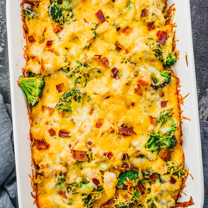 Chicken Bacon Ranch Casserole
 Chicken Bacon Ranch Casserole Keto Low Carb Savory Tooth