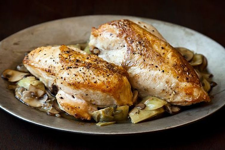 Chicken Breasts And Mushrooms Recipe
 Roast Chicken Breasts with Mushrooms and Artichoke Hearts