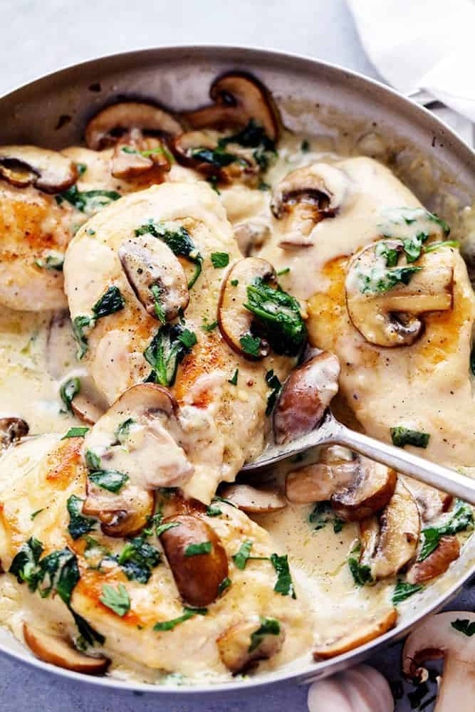 Chicken Breasts And Mushrooms Recipe
 Creamy Parmesan Garlic Mushroom Chicken