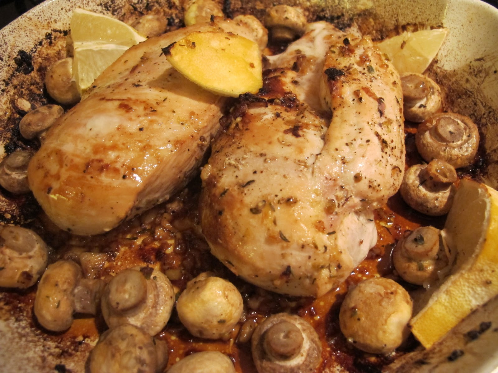 Chicken Breasts With Mushrooms
 Dinner Place e Pan Lemon Chicken with Mushrooms and