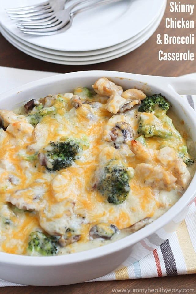 Chicken Broccoli Mushrooms Casserole
 Skinny Chicken & Broccoli Casserole Yummy Healthy Easy