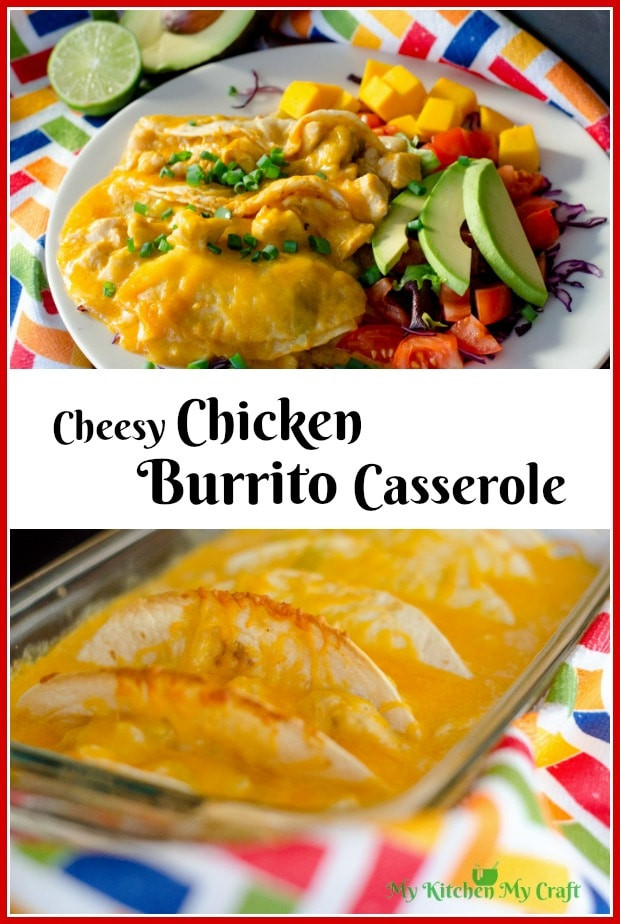 Chicken Burrito Casserole
 Cheesy Chicken Burrito Casserole Tex mex fort food in