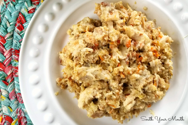 Chicken Casserole With Pepperidge Farm Stuffing And Sour Cream
 South Your Mouth Chicken & Stuffing Casserole