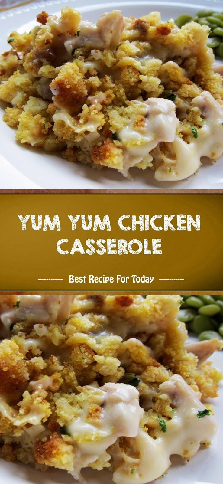 Chicken Casserole With Pepperidge Farm Stuffing And Sour Cream
 YUM YUM CHICKEN CASSEROLE Schiffner&ChickenREC in 2020