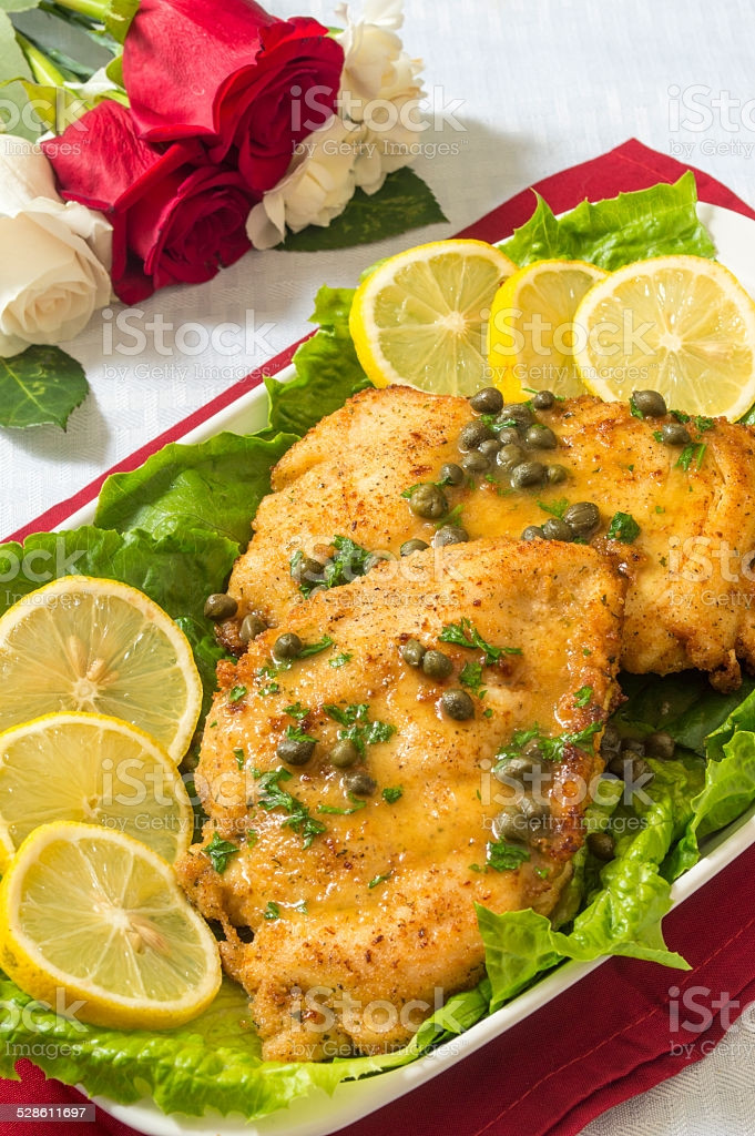 Chicken Dinners For Two
 Romantic Dinner For Two Chicken Piccata Stock