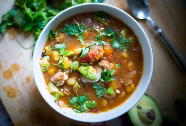 Chicken Posole Soup
 Warm Up with My Healthy Crock Pot Chicken Posole Soup