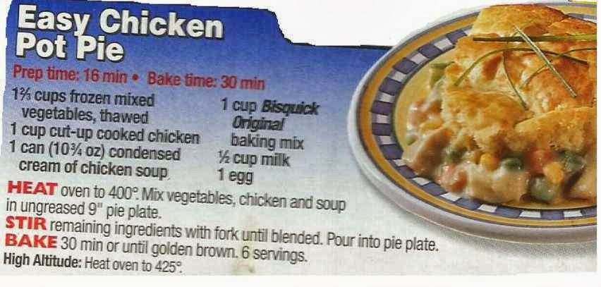 Chicken Pot Pie With Bisquick
 Aunt B Simply Living Easy Chicken Pot Pie
