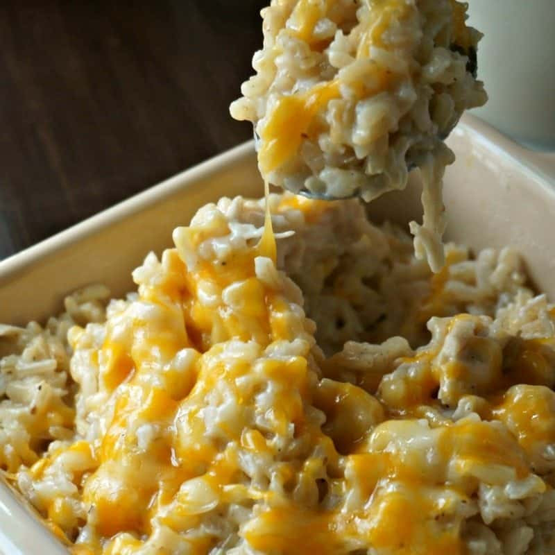 Chicken Rice Cheese Casserole
 Creamy and Cheesy Chicken and Rice