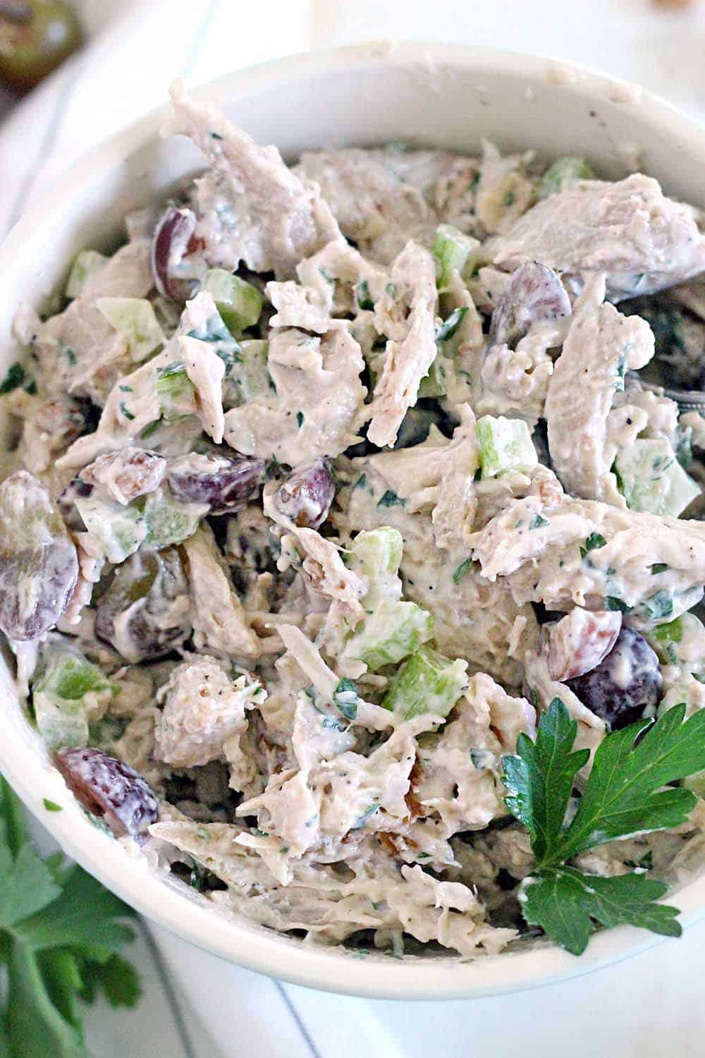 Chicken Salad Sandwich Recipe Grapes
 Awesome Chicken Salad with grapes and walnuts