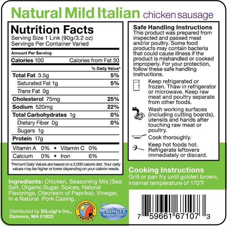 Chicken Sausage Nutrition
 chicken sausage nutrition facts