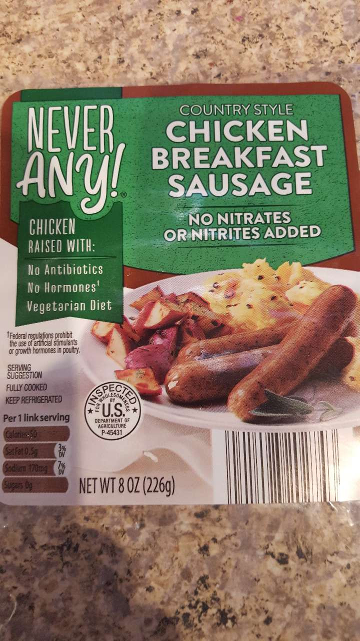 Chicken Sausage Nutrition
 Simple Nature Country Style Chicken Breakfast Sausage