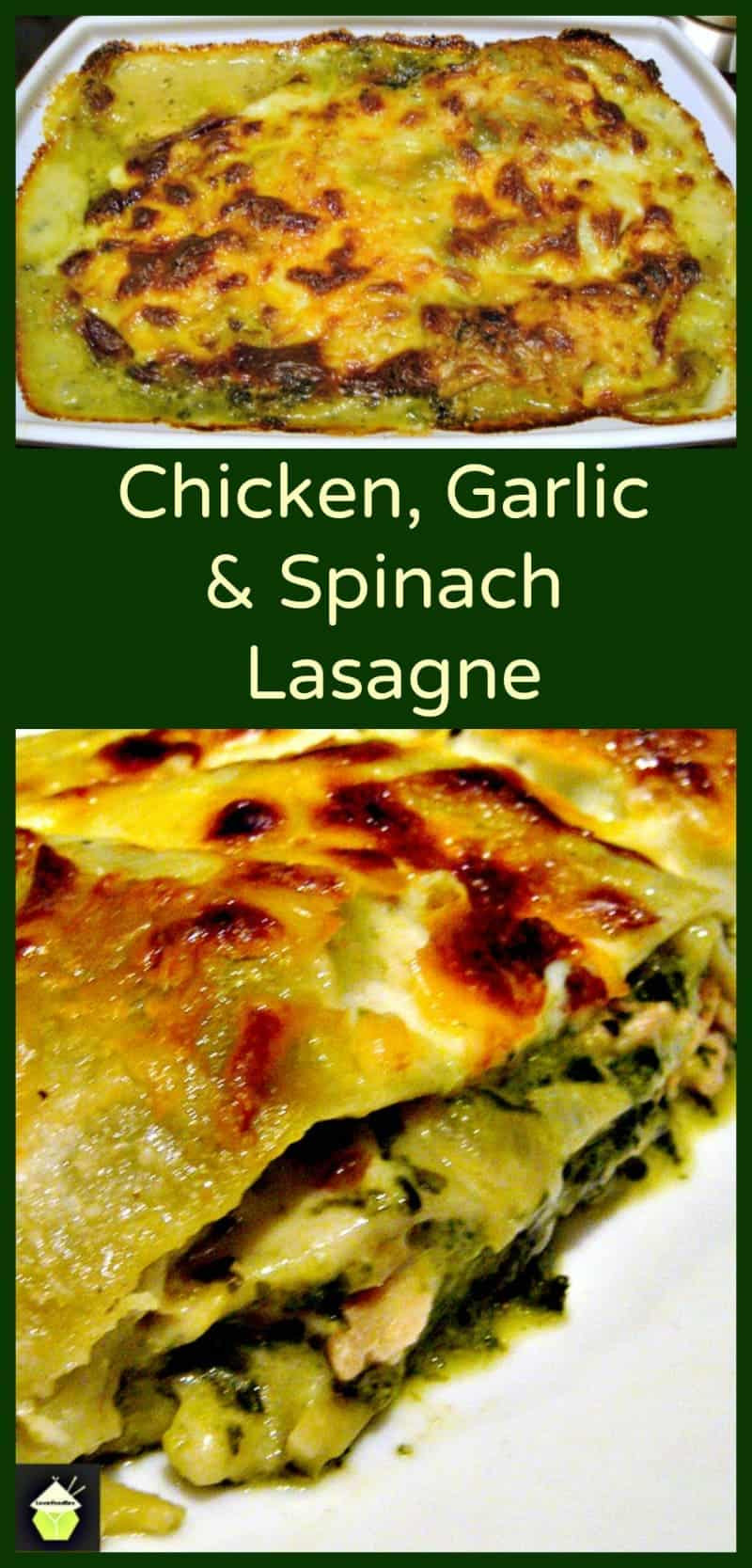 Chicken Spinach Lasagna
 Chicken Garlic and Spinach Lasagna