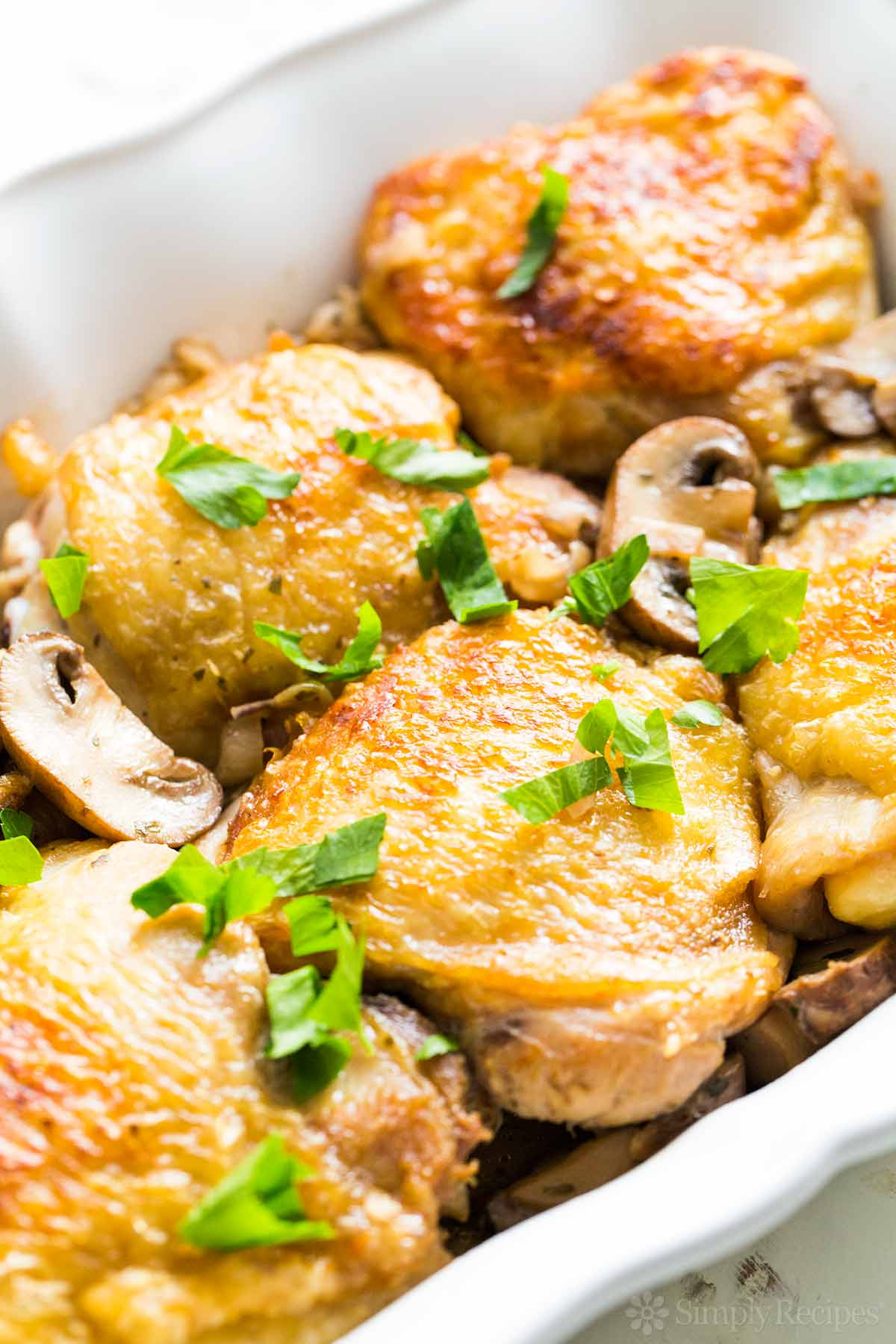 Chicken Thighs Mushroom Soup
 Chicken Thighs with Mushrooms and Shallots Recipe