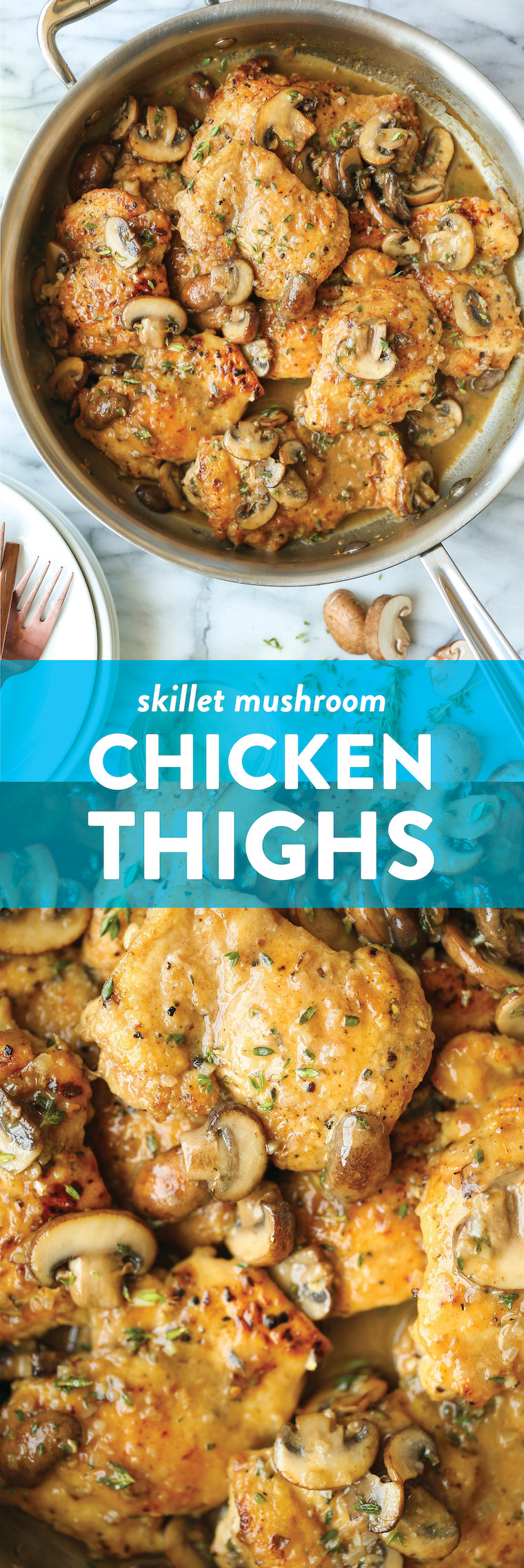 Chicken Thighs Mushroom Soup
 Skillet Mushroom Chicken Thigh Recipe