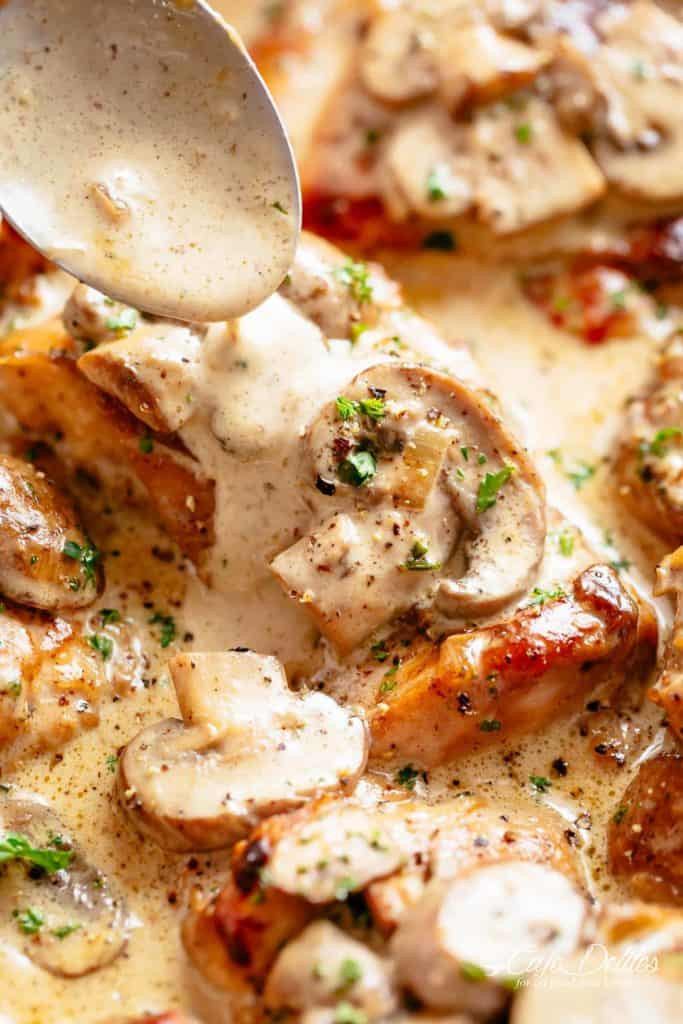 Chicken Thighs With Cream Of Mushroom Soup
 Chicken Thighs With Creamy Mushroom Garlic Sauce Cafe