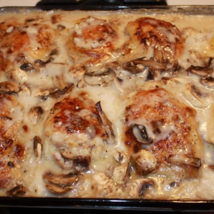 Chicken Thighs with Cream Of Mushroom soup Luxury Baked Chicken Thighs with Cream Of Mushroom soup