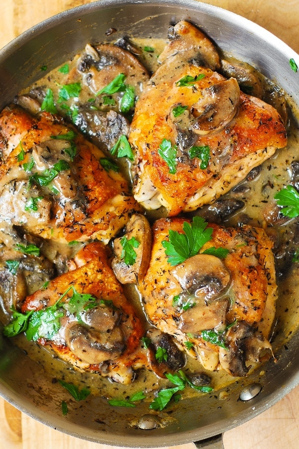 Chicken Thighs With Mushrooms
 Top 10 Chicken Thighs Recipes RecipePorn