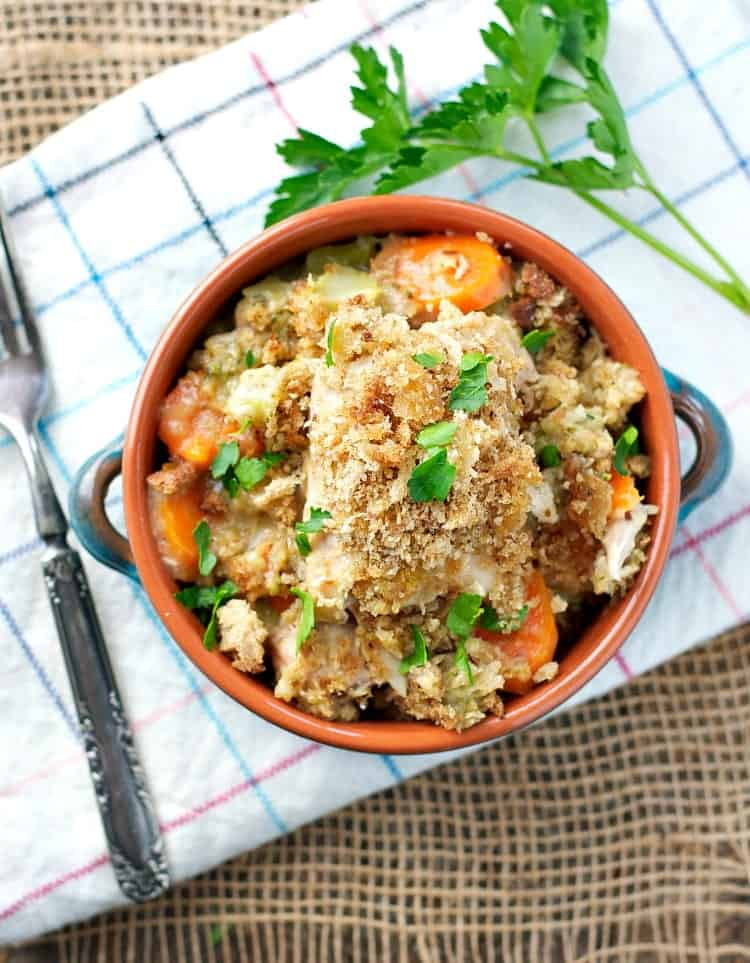 Chicken With Stuffing Casserole
 Slow Cooker Chicken and Stuffing Casserole The Seasoned Mom