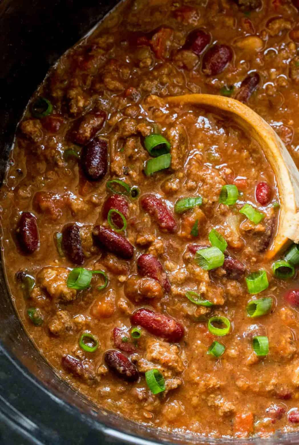 Chili Recipes With Beef
 Slow Cooker Beef Chili Crockpot Chili Dinner then Dessert