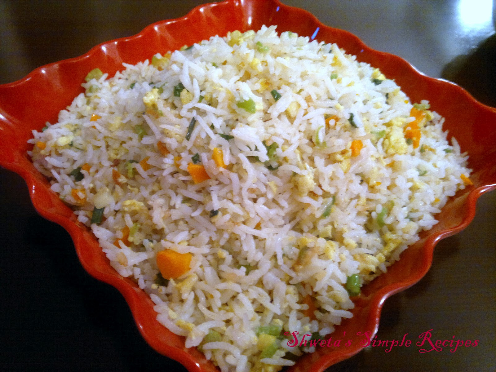 Chinese Egg Fried Rice
 Shweta’s Simple Recipes Chinese Egg Fried Rice