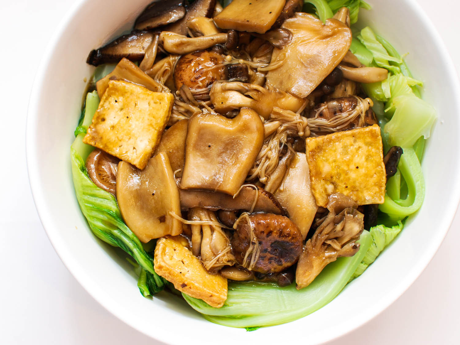 Chinese Vegetarian Recipes With Tofu
 Mushrooms and Tofu With Chinese Mustard Greens Recipe