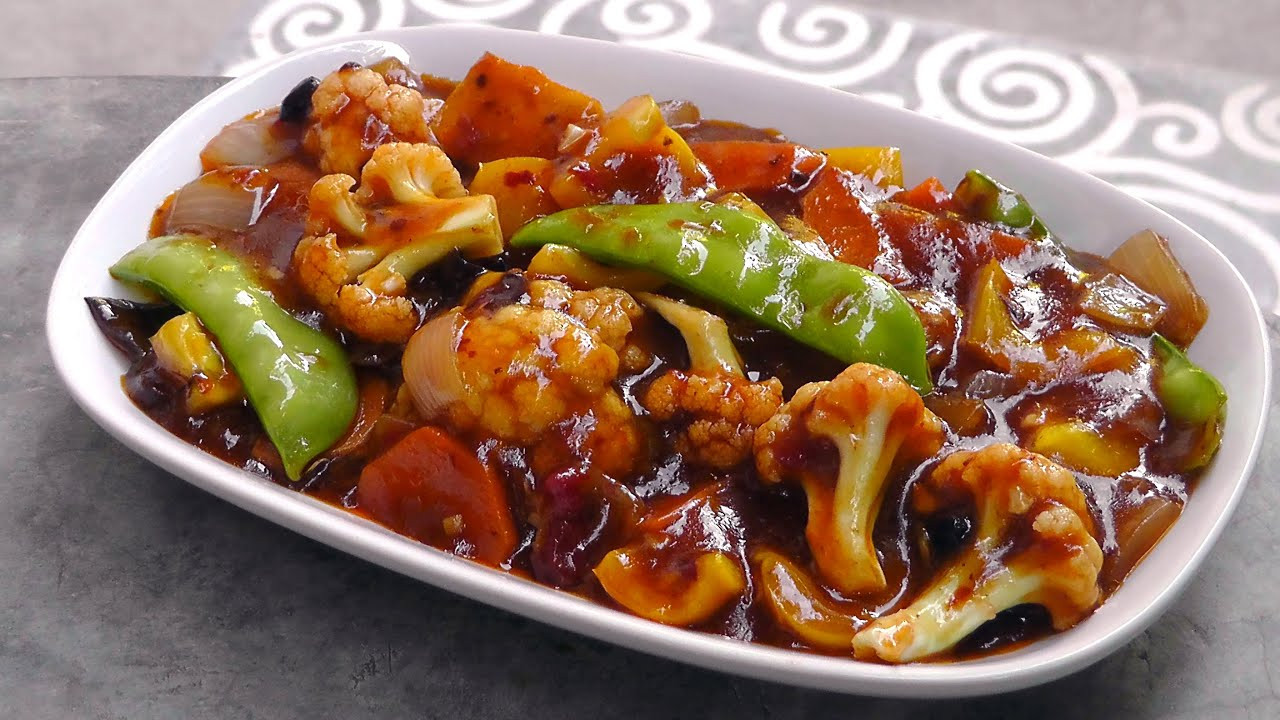 Chinese Vegetarian Recipes With Tofu
 Chinese Ve ables in Szechuan Sauce Vegan Ve arian