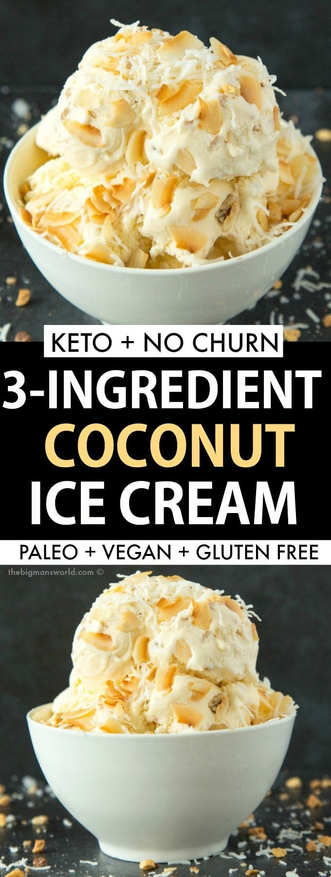 Coconut Cream Recipes Paleo
 3 Ingre nt Keto Coconut Ice Cream No churn vegan