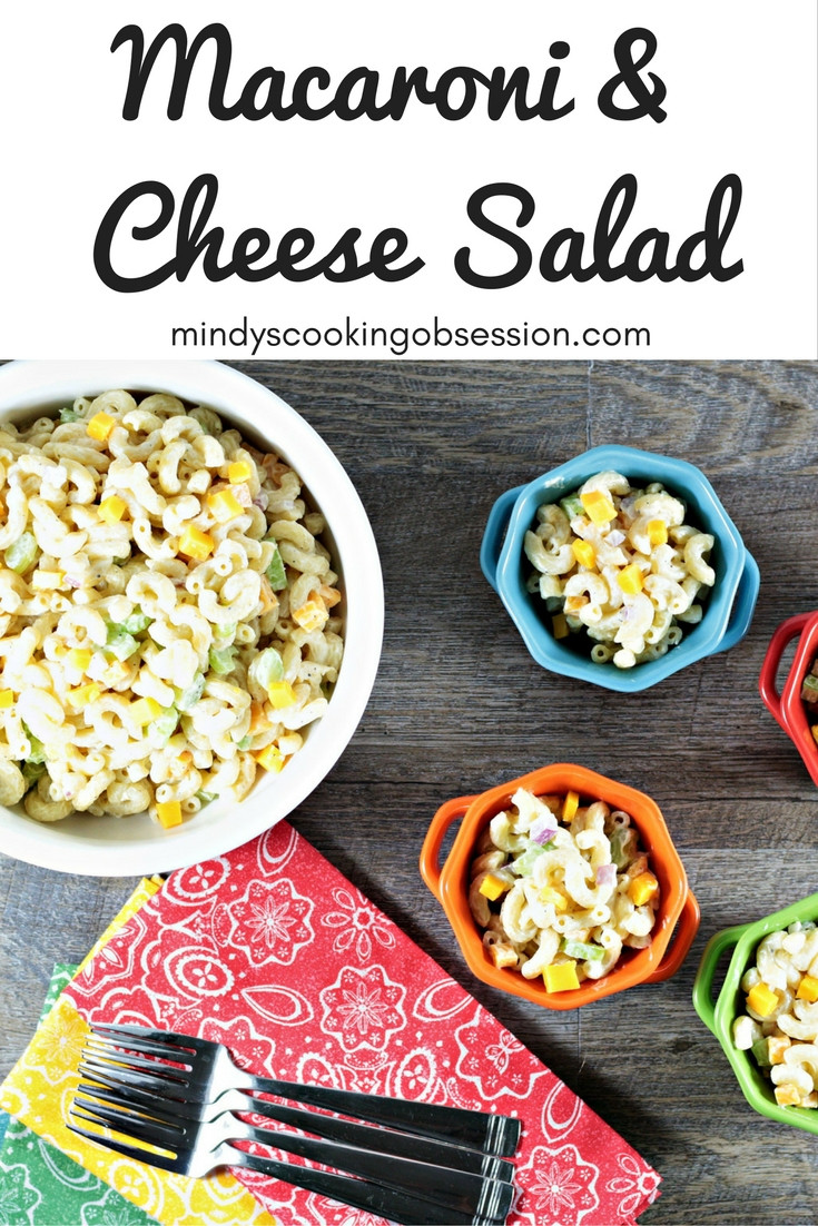 Cold Macaroni Salad With Cheese Cubes
 Macaroni & Cheese Salad Mindy s Cooking Obsession