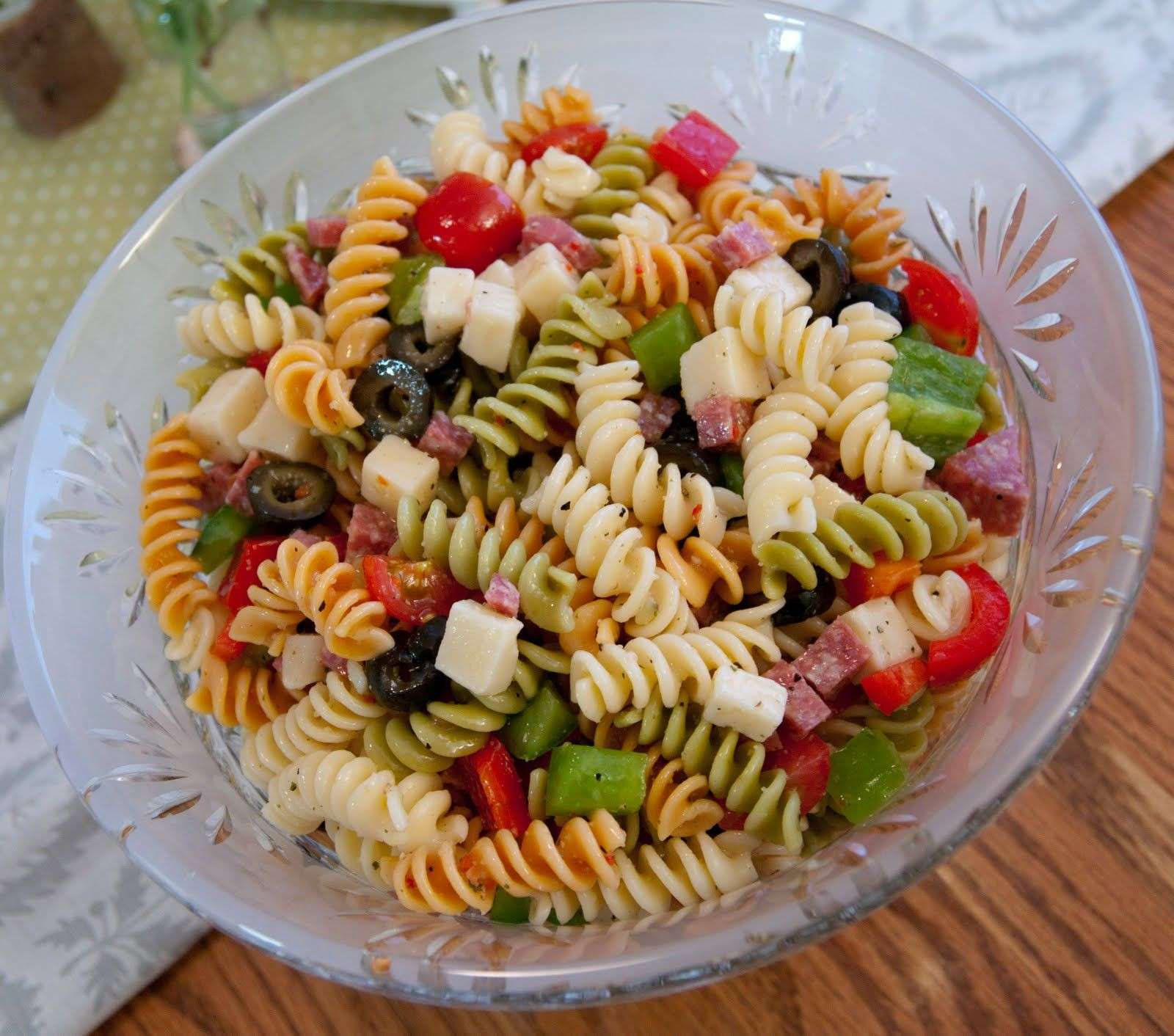 Cold Macaroni Salad With Cheese Cubes
 A Blog About Food My Favorite Pasta Salad