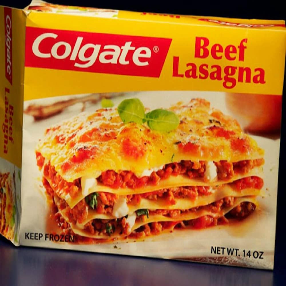 Colgate Beef Lasagna
 Embarrassing Products Produced By Some The Biggest