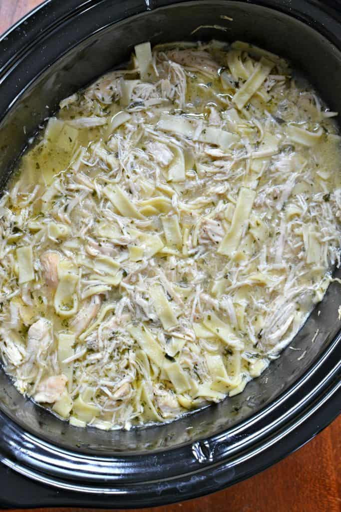 Comforting Chicken &amp; Noodles Crock Pot
 Crockpot Chicken and Noodles Perfect Family fort Meal