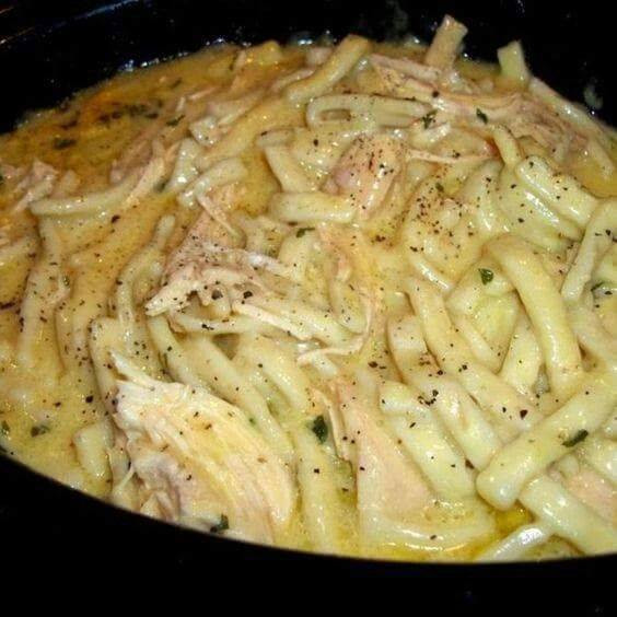 Comforting Chicken &amp; Noodles Crock Pot
 Skinny Points Recipes forting Chicken & Noodles Crock Pot